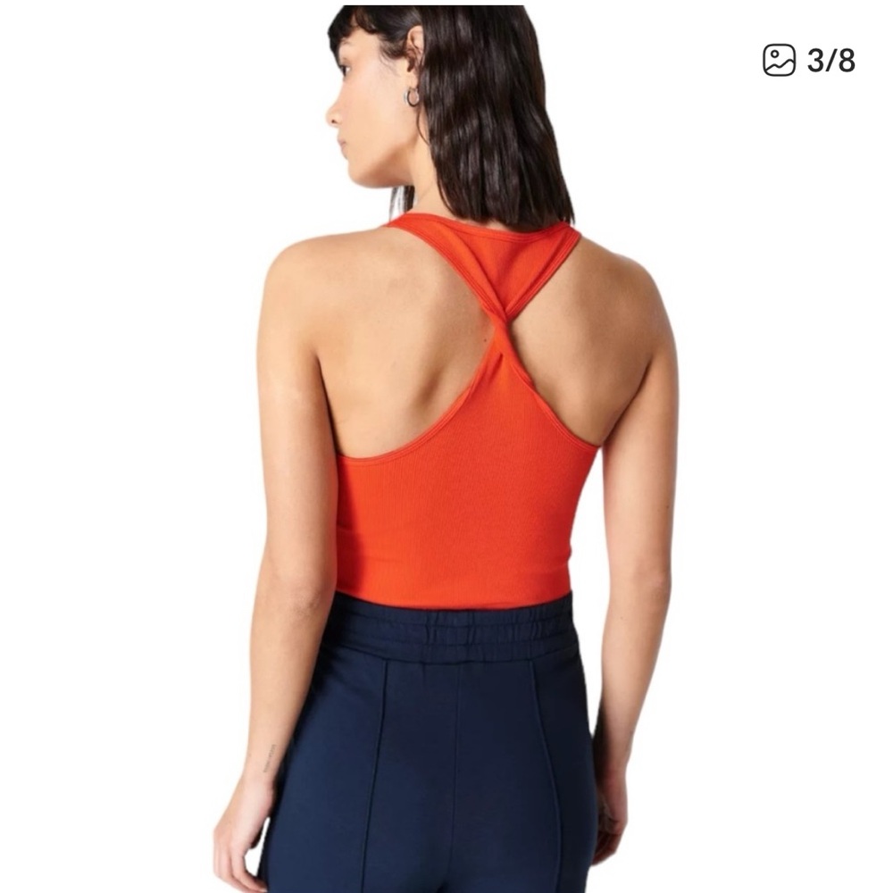 Sweaty Betty Seamless Twist Back Tank Top Black Small